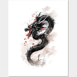 Dragon Sumi-e Posters and Art